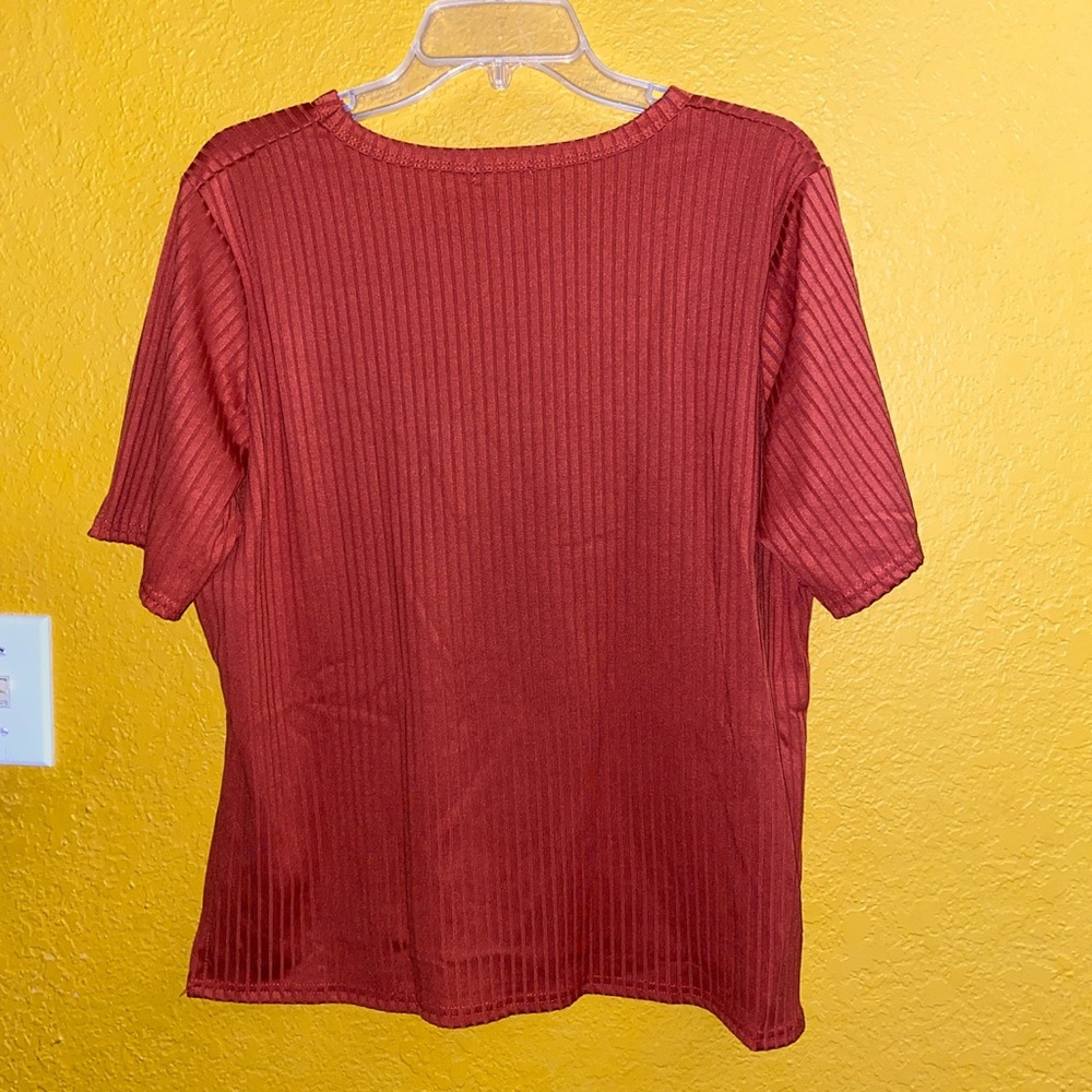 Boohoo Plus Size Oversized Split Rib Tee